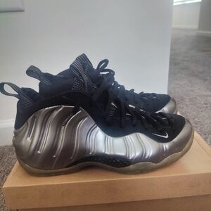 2011 NIKE AIR FOAMPOSITE ONE 1 PENNY METALLIC PEWTER SILVER